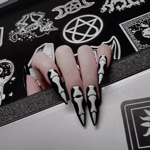 Spooky Skull Ballerina Nails