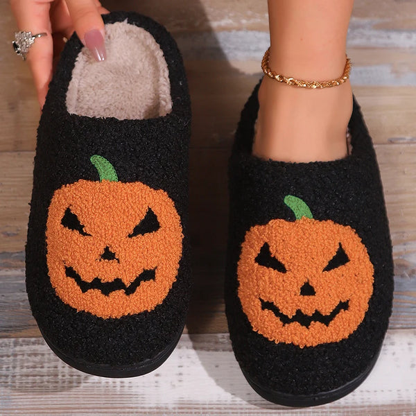 Spooky Pumpkin Slippers